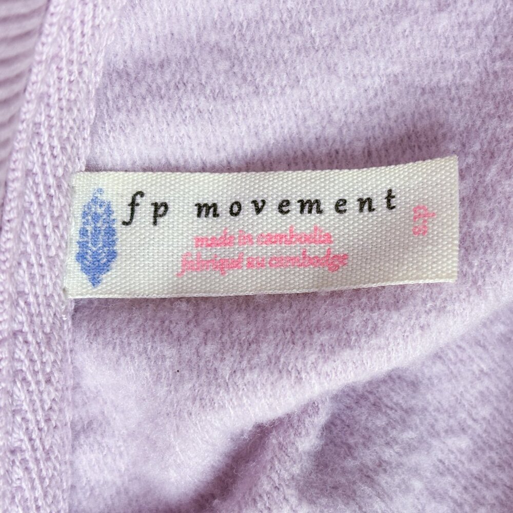 FP Movement Lavender Y2K Distressed Sweatshirt, Small Petite - Picture 3 of 5